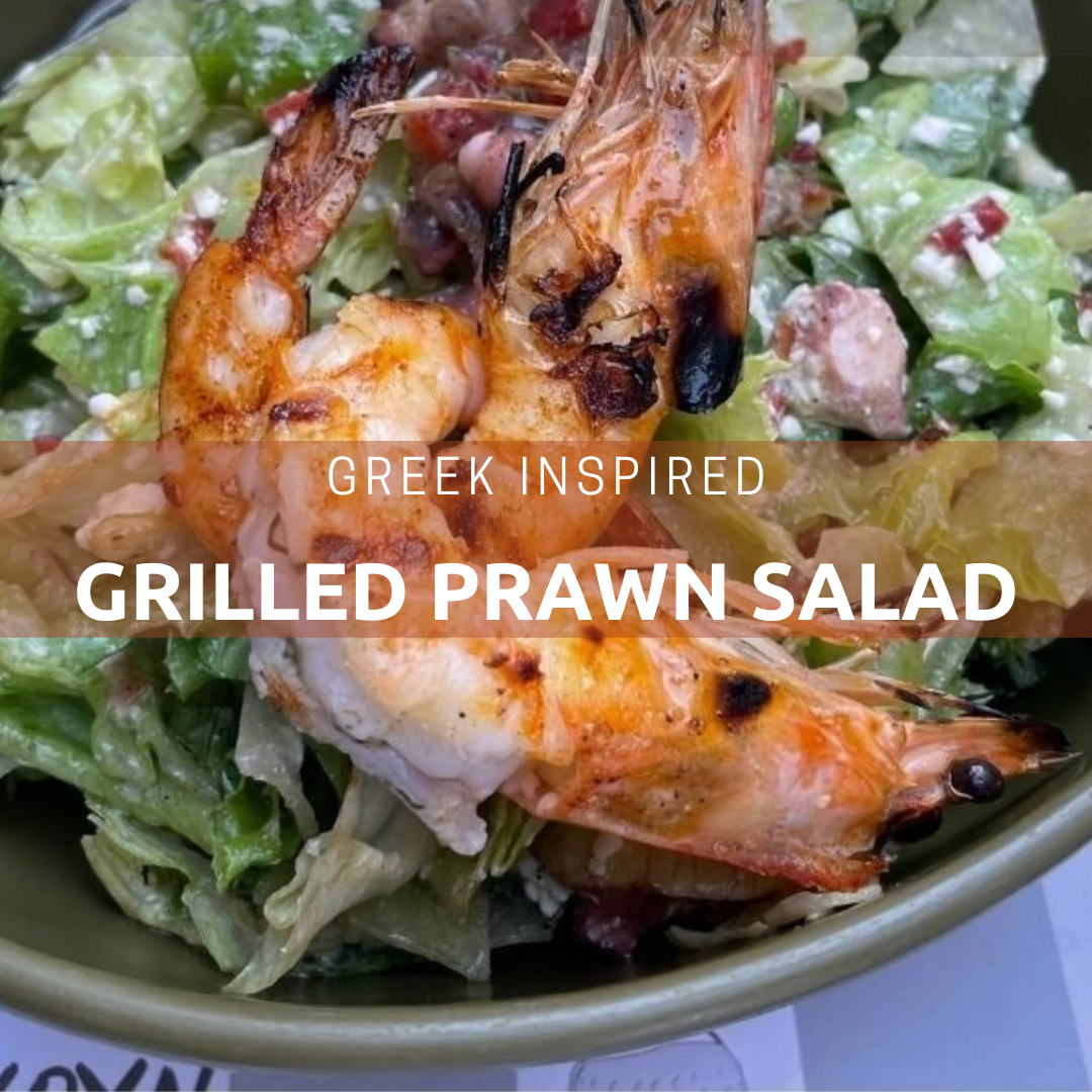 Greek-Inspired Grilled Prawn Salad Recipe - Live Learn Lovewell